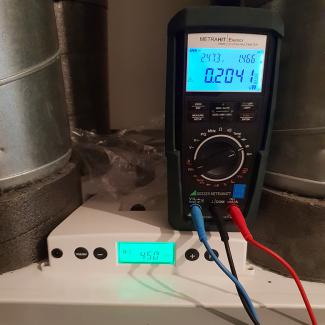 D-systeem 450m³/h aan 204 Watt